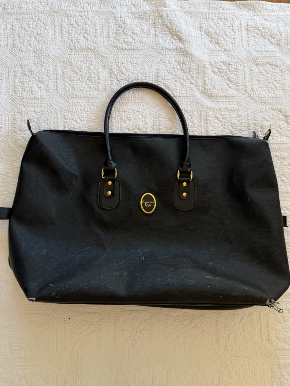 Christian Dior Black Weekend Travel Bag with Top Handles